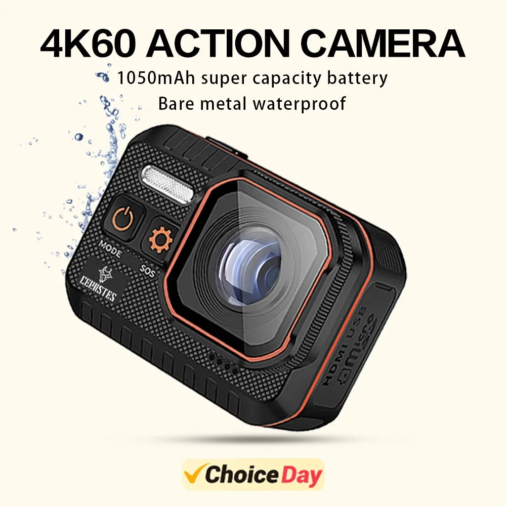 Screen 4K60FPS Sports Remote recorder Camera Camera drive Camera Cam Sport Action Helmet Control Action Waterproof With