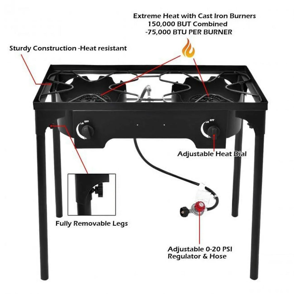 Burner your Grill experience! 26.0 cooking - BBQ Stove - outdoor Elevate Double Outdoor
