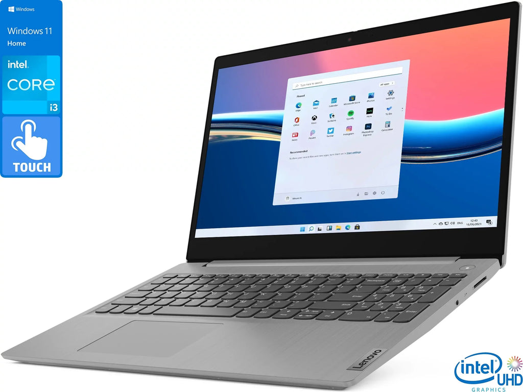 RAM, NVMe Card Laptop, Home IdeaPad Bluetooth, HD Intel Reader, Upto 15.6" Display, Lenovo Wi-Fi, Windows 8GB S SSD, 3 Core 11 i3-1115G4 1TB 4.1GHz, Touch HDMI,