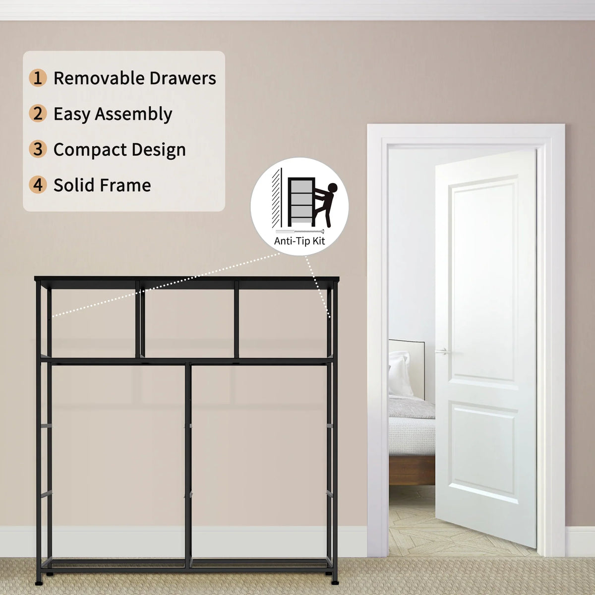 of for Stand, Organizer Drawers Units, Storage Drawers, Bigroof for Chests Clothes, Dresser Wooden with & with Tower TV Black 9 Closet, Wide Fabric Top, Dresser Fabric Bins Bedroom Dresser