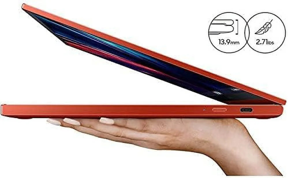 Samsung Laptop Open AMOLED Touchscreen Chromebook 64GB Box 13.3" Red) 2 (Fiesta Galaxy