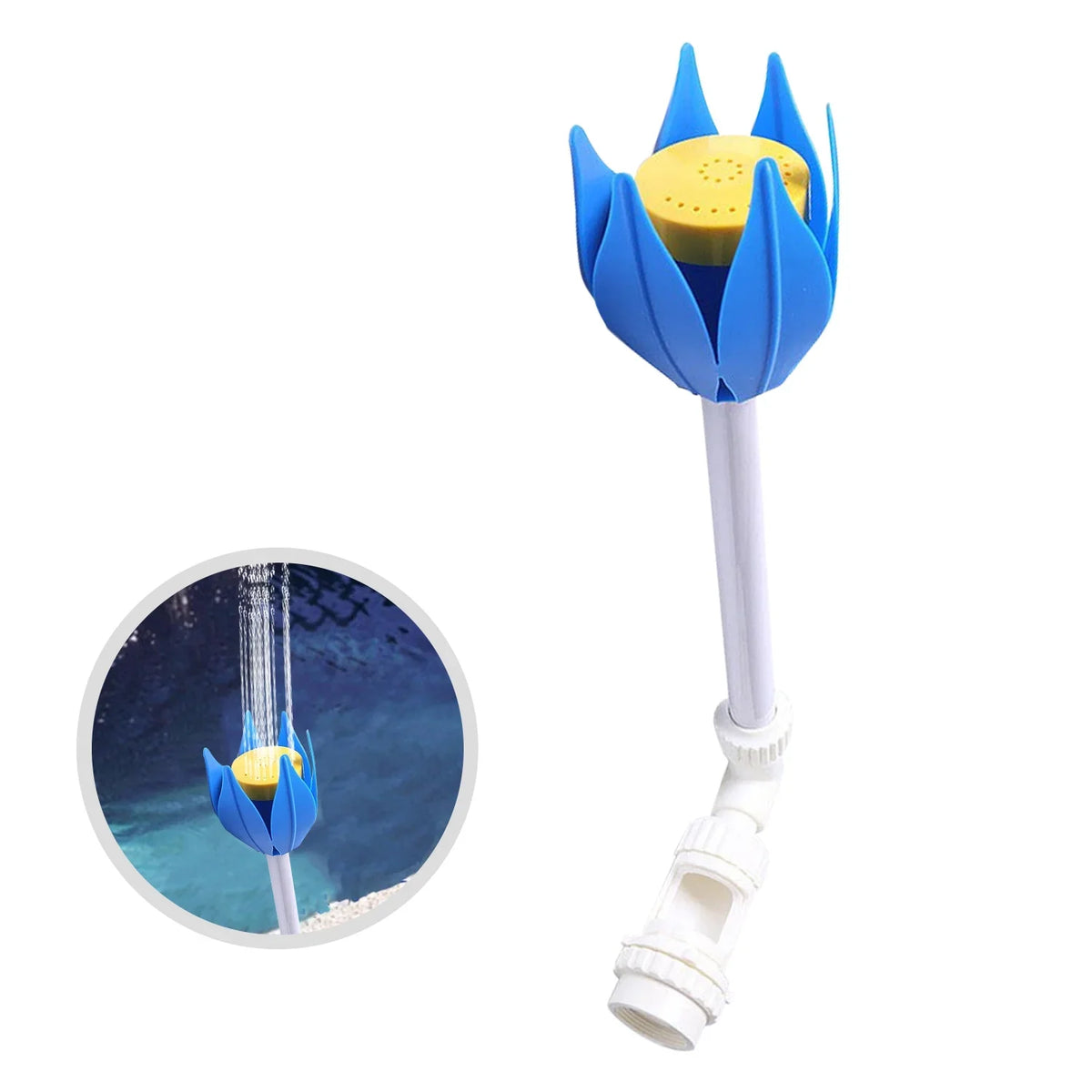 Fittings Waterfall Spa Swimming Fountain Swimming Pool Pool Return Fits Tools Fountain Spray Flower Shape 1.5-inch Threaded