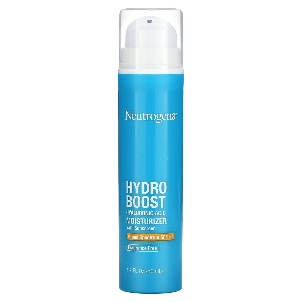 Sunscreen, of 50, SPF With 3 fl Moisturizer Hydro Acid oz Boost Fragrance-Free, Neutrogena, Hyaluronic Pack 1.7