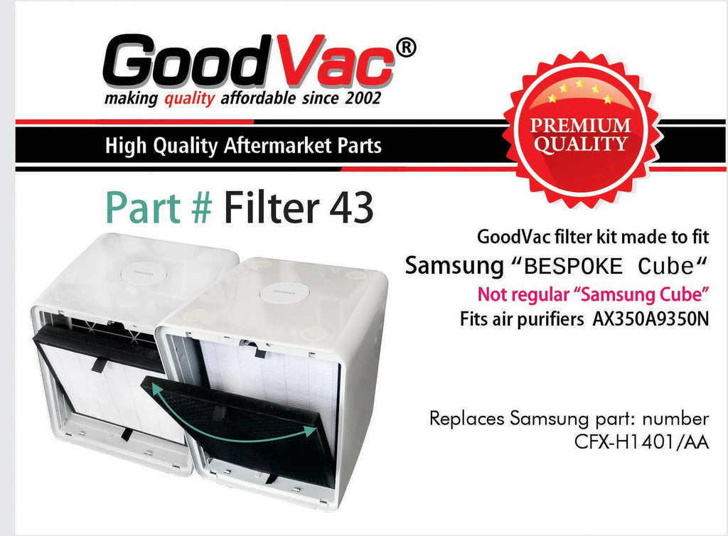 Cube Filter Air Samsung HEPA with True H13 Replacement GOODVAC Bespoke Kit CFX-H1401/AA Compatible Purifiers