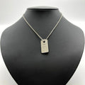 Women's Rhinestone Color Necklace (Good) Pre-Owned IT1TZZH18V36 Silver Dior Christian Plate