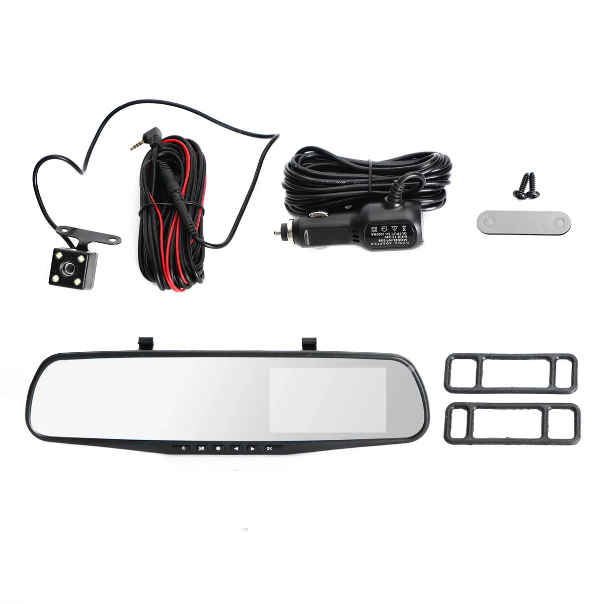 Dash Dual Car Cam HD Recorder Rear Front DVR Rearview 1080P Mirror Video Camera