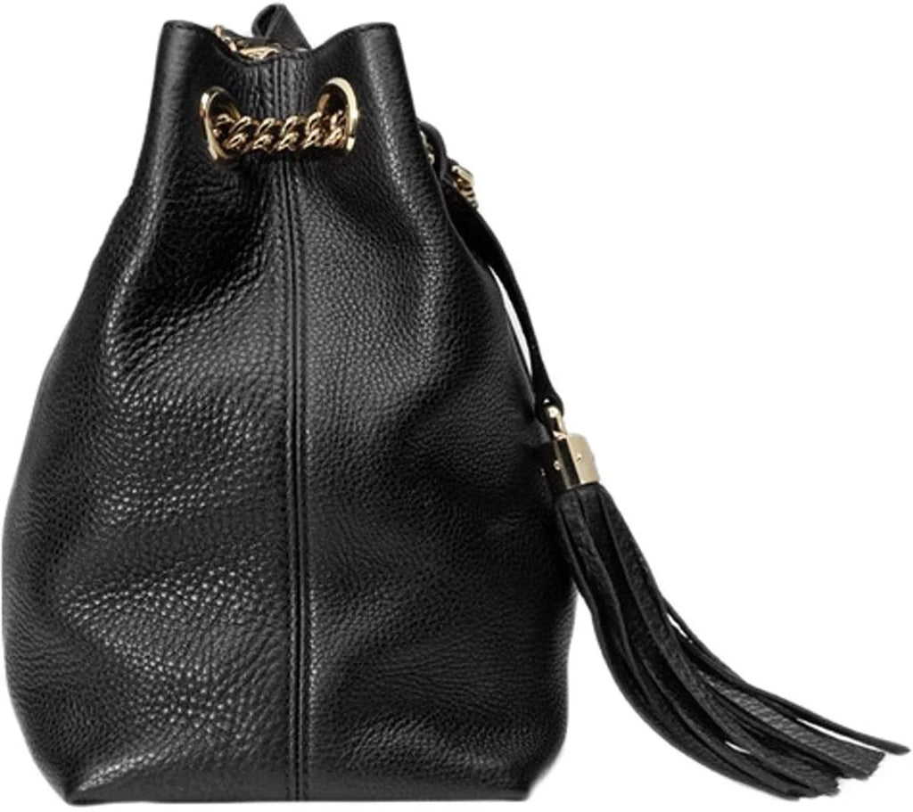 Shoulder Soho Gucci Handbag Chain Leather Black