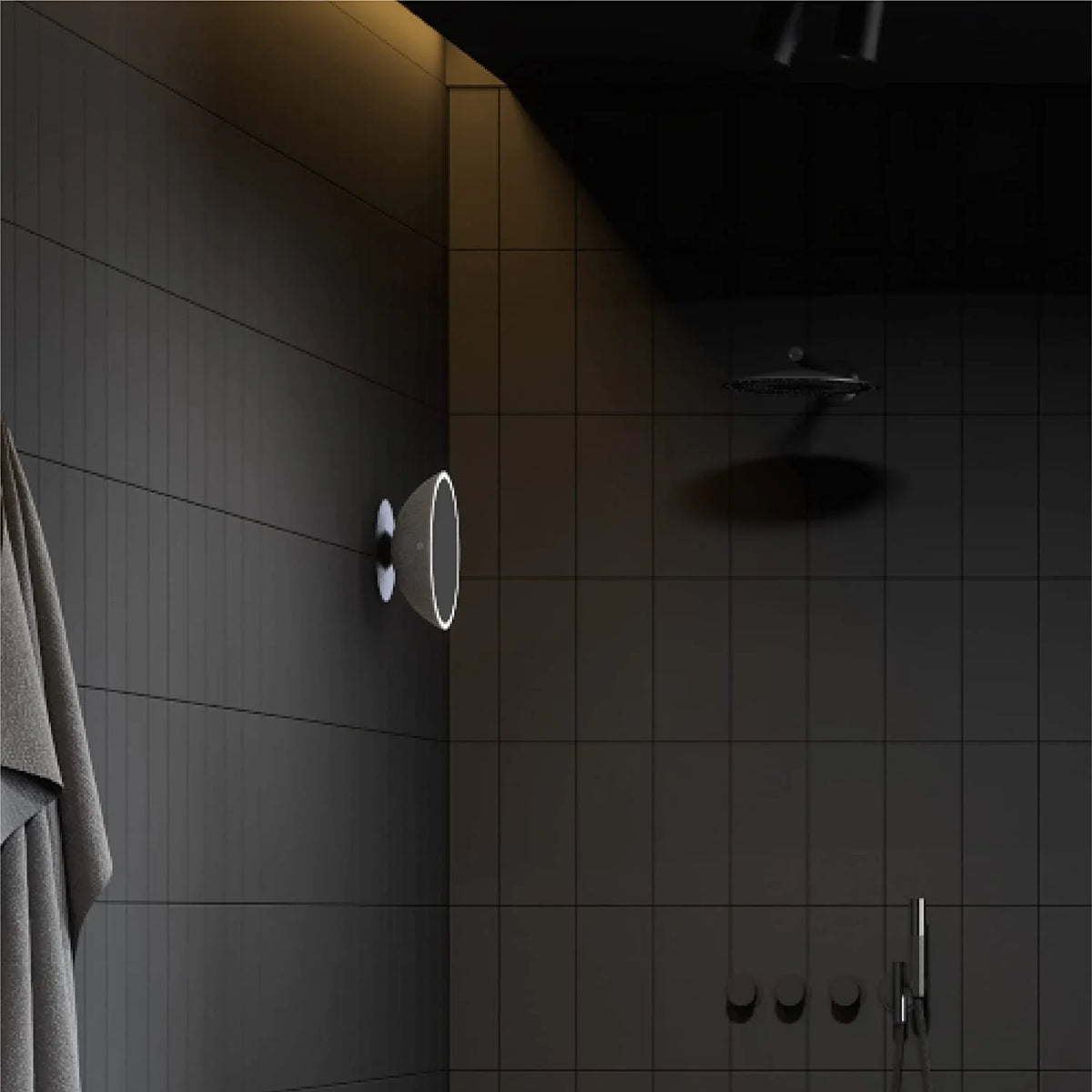 Fogless Sharper Image Bluetooth Speaker and Shower LED Mirror