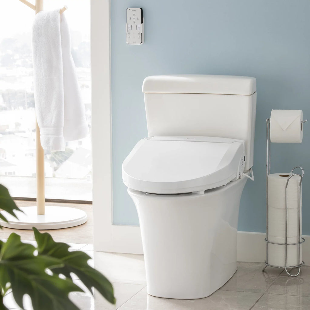 Brondell Round Seat Remote Toilet Advanced Control, Bidet White with Swash DR802
