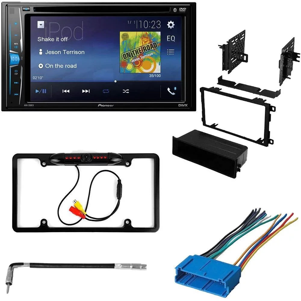 Pioneer Camera, Dash Din Oldsmobile Bluetooth Multimedia Touchscreen, - and Kit DVD Stereo Kit Double / Ninety-Eight Car for 1994-1996 with Backup Installation KIT2404 Bundle