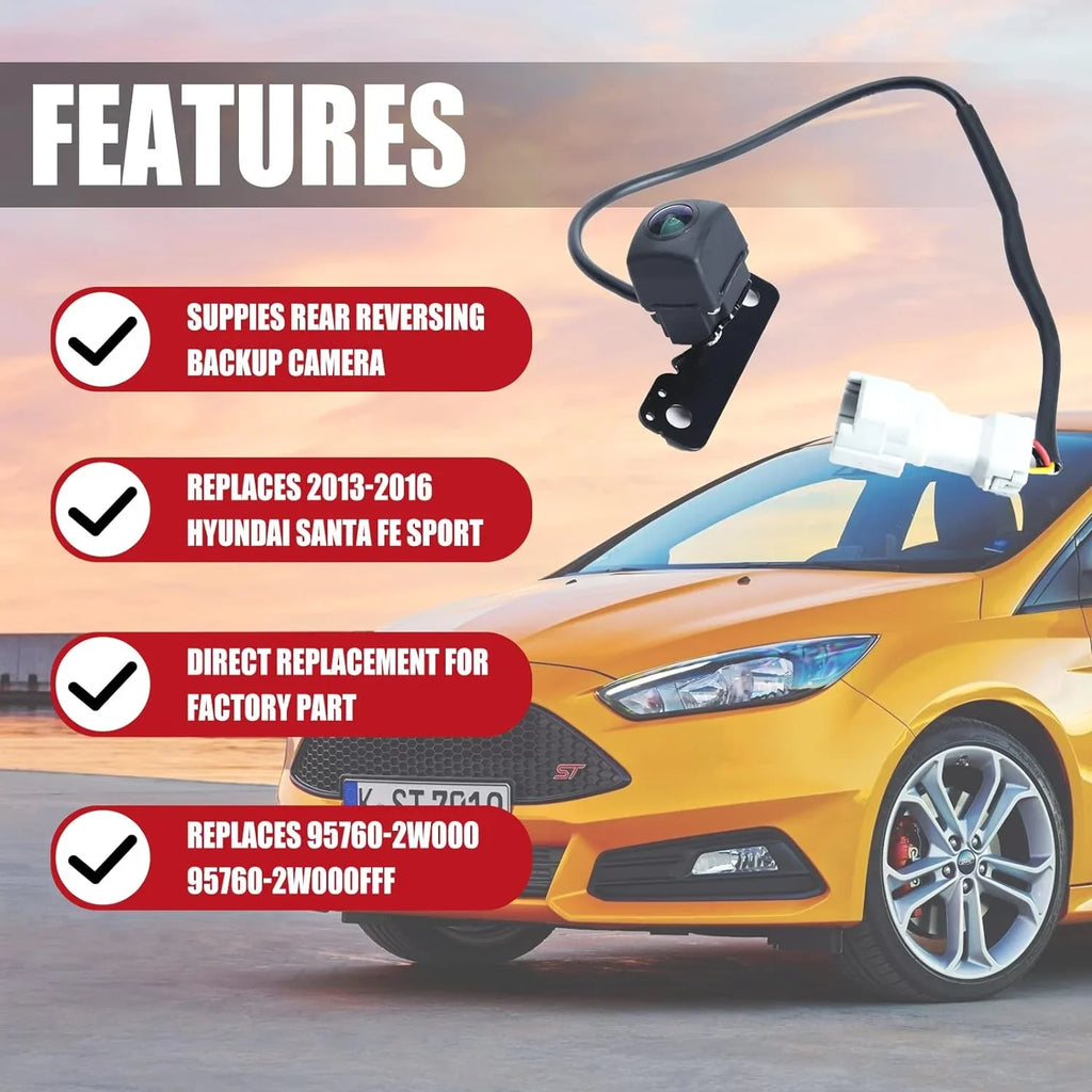 2.4 Backup Rear 2013-2016 Camera Replace Parking View Fe 95760-2W000-FFF Sport 2.0 Santa for 95760-2W000 Hyundai ist