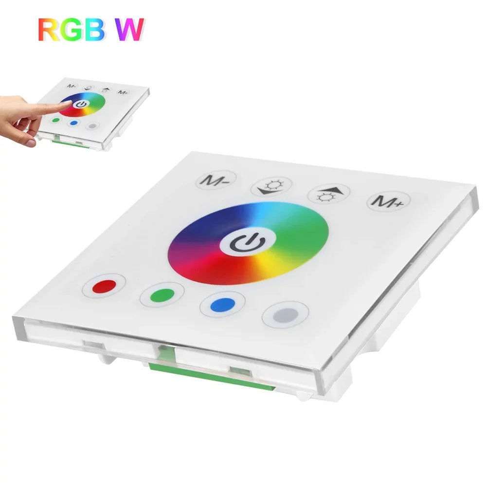 Panel Light(white) Strip LED Touch Switch Dimmer Controller LED Wall Mounted Jadeshay RGBW Controller Panel Colorful for
