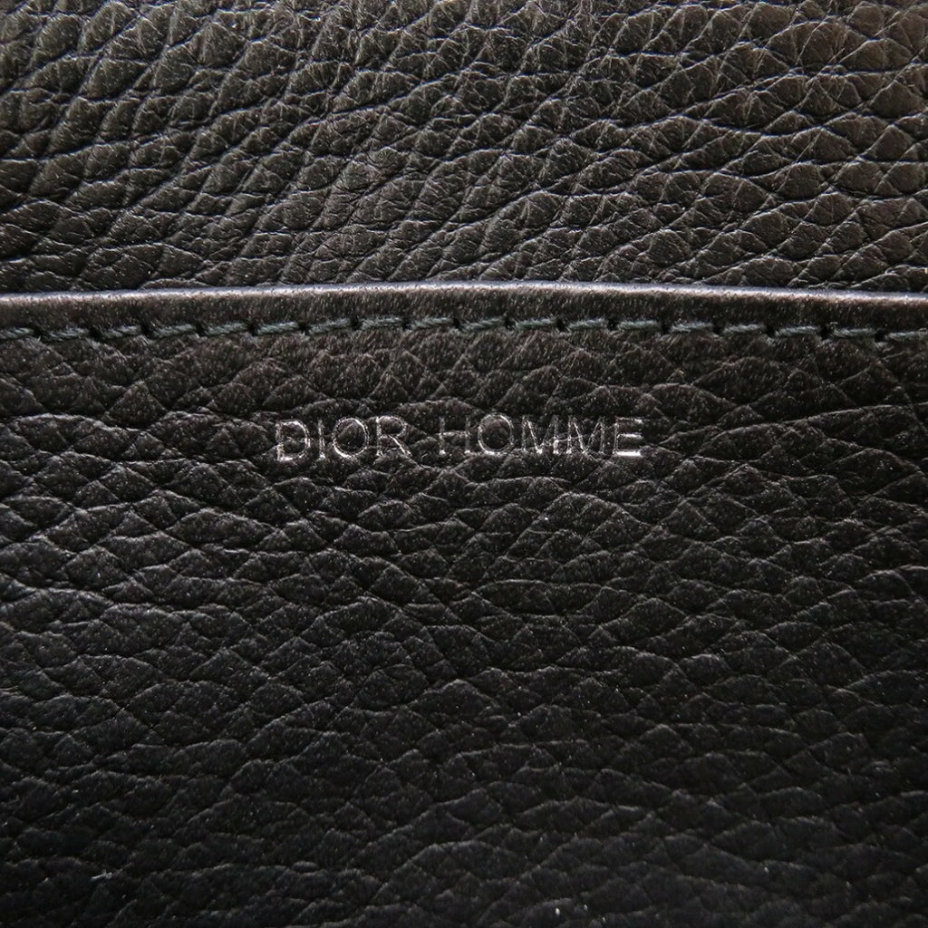 Leather Coin Round (Good) Black Men's Case Pre-Owned Dior Homme