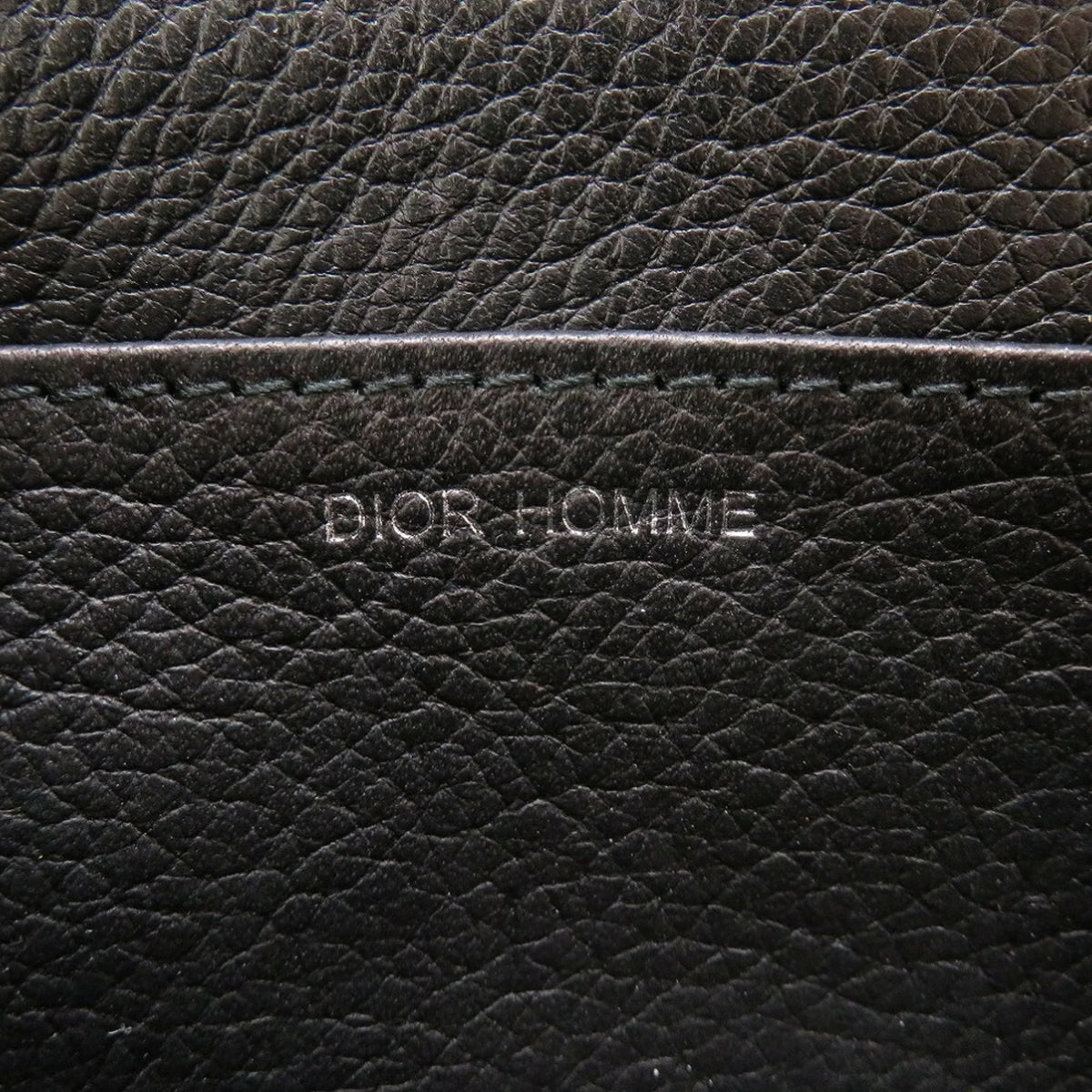 Leather Coin Round (Good) Black Men's Case Pre-Owned Dior Homme