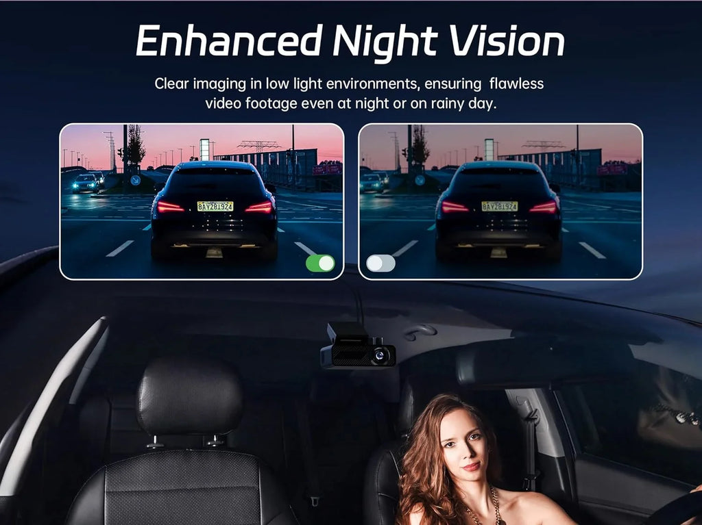 Car 2K/1080P Built-in Cam Vision,Voice Cars, Duo Control,24H Rear, Mode,G-Sensor,P1 Parking Camera for Dash Front Front IPS Mini and Display 4K Single Pelsee Camera, Dashcam,Night Dash Wi-Fi,1.5” Dual