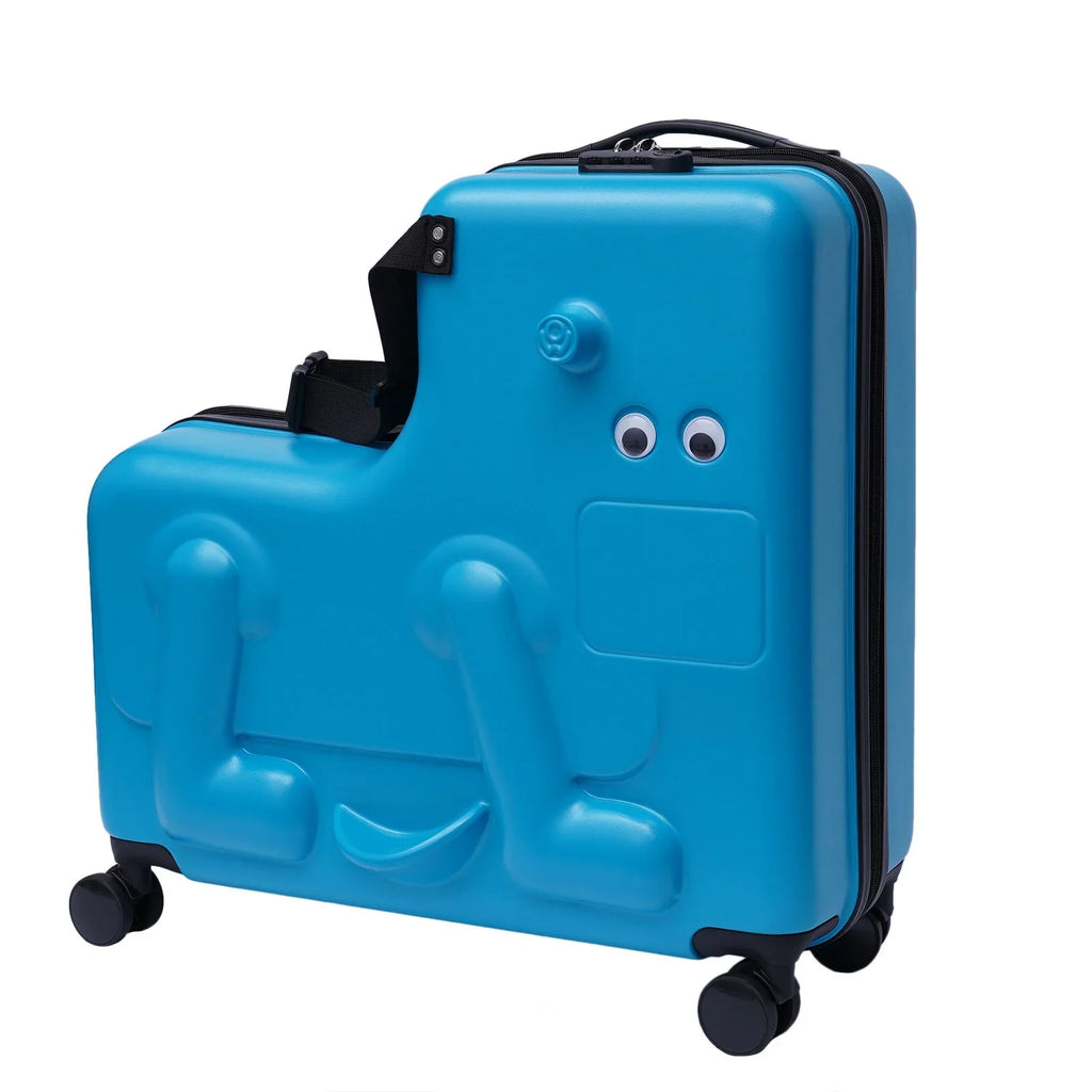 Ride-on Kid's Suitcase Luggage,ABS+PC Travel Portable 4-12 Universal 24" Aged Wheel Wuzstar Waterproof Years