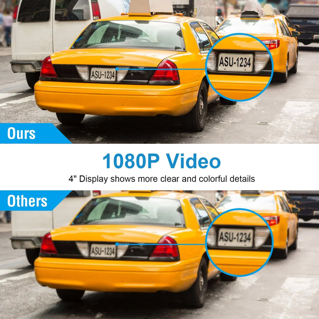 Rear Recording Motion G-Sensor Cam with Detection Front Dash Touch 1080P and iMouTEK Loop 4in Car Camera Dash Camera Screen