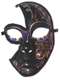 Out Fancy Full Masquerade Black Red Cut Mask