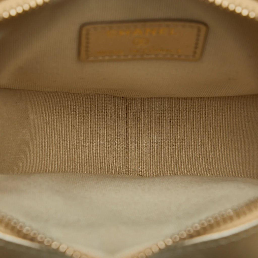 Crossbody Mini Gold Authenticated Heart Leather Chanel Unisex in Crossbody Bag CC Pre-Owned Love (Good) Lambskin