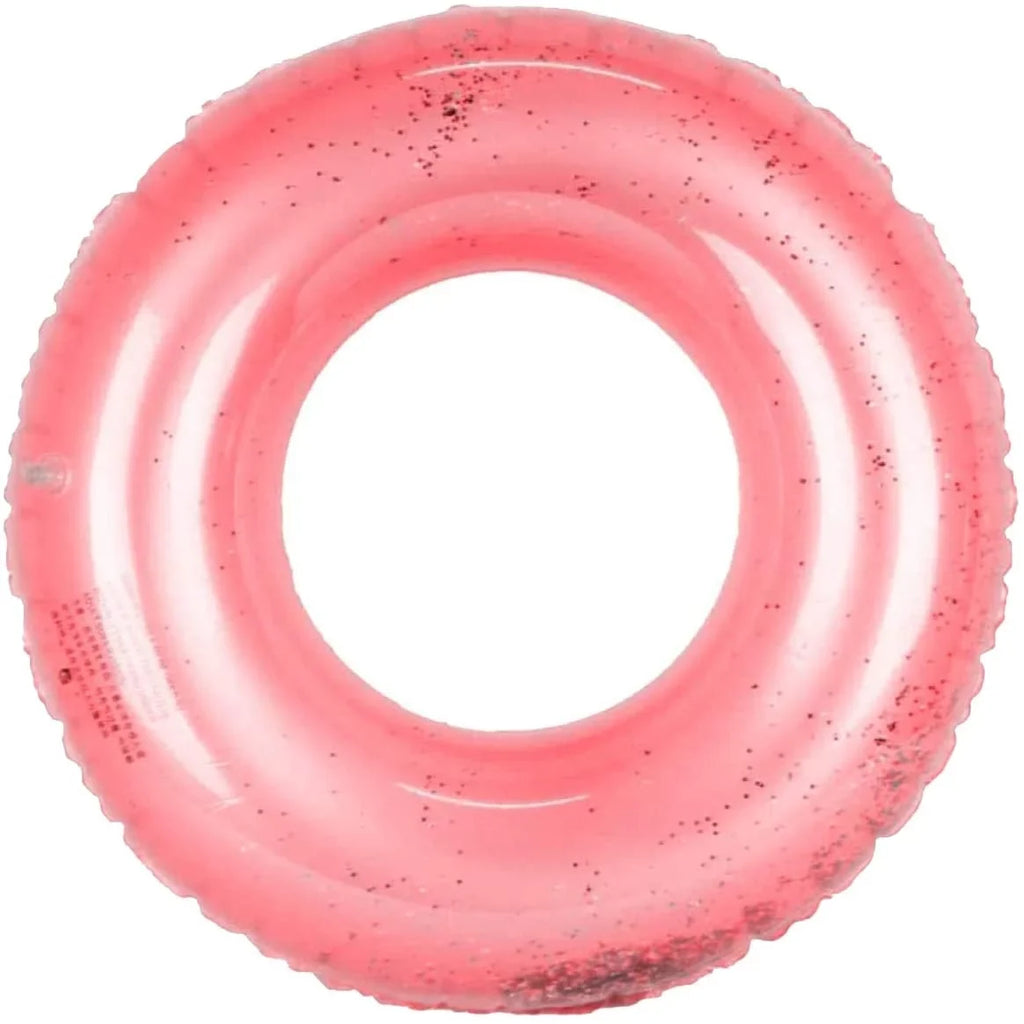 Adults Fun Pool Inflatable Floaties, Toys, 48 Round Inside, Glitter Rose Summer Pool Float Kids Inch Rings Gold Alyvia Swim with | Party for Beach &