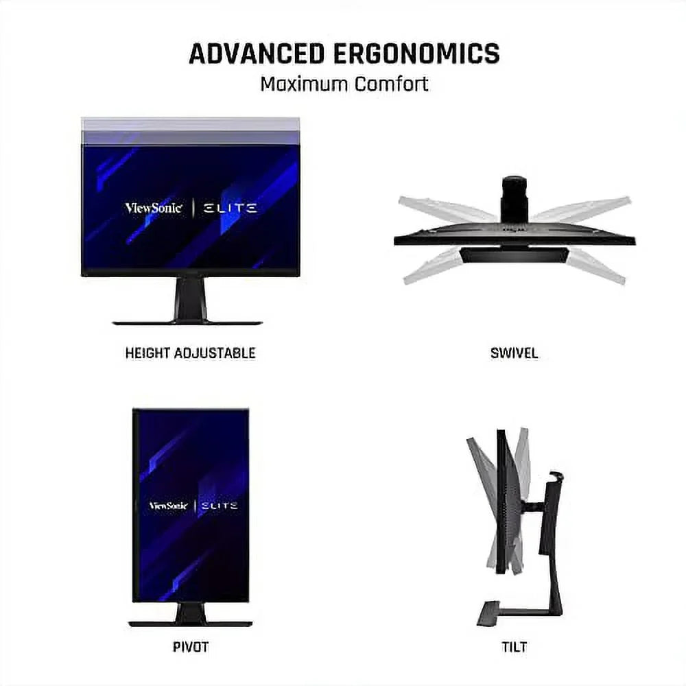 Premium 1ms , 600, Monitor Advanced Ergonomics USB, with XG320U ViewSonic Esports 32 Inch HDMI, UHD Pro, Black DisplayPort, for and ELITE 4K 150Hz HDR FreeSync Gaming