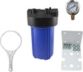 Whole Brass System 10" Blue BB House 1" NPT Gauge, Ports Filter Bracket Housing W/Pressure Wrench Pressure Pack Release, 1