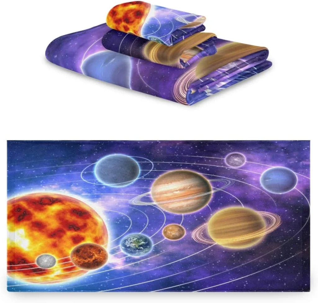Quick-Drying 1 Piece Coolnut Towels 1 1 Bath Set, Washcloths Towels, Towels Planets & 3 Solar Wash Hand System and Absorbent, cloth