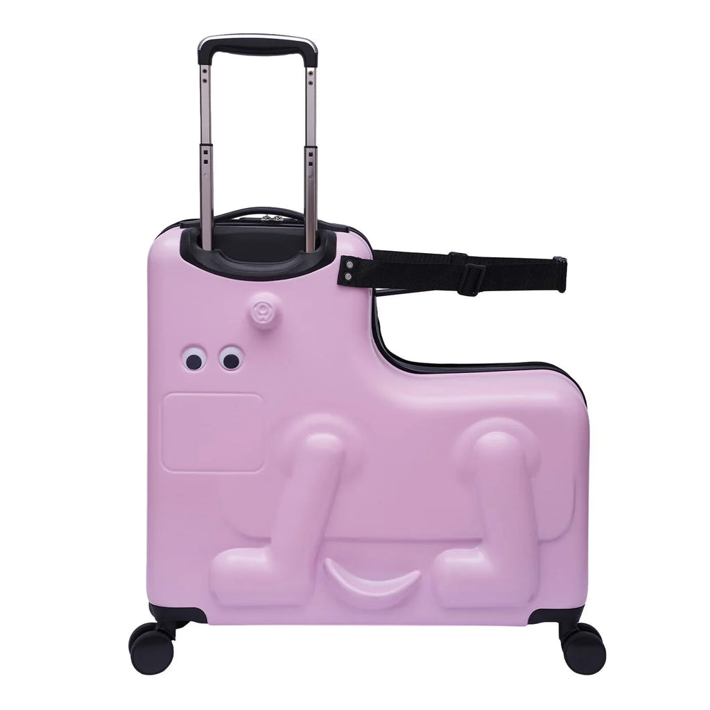Waterproof Portable Travel Aged Suitcase 4-12 Ride-on 24" Luggage,ABS+PC Years(Pink) Wuzstar Kid's Universal Wheel