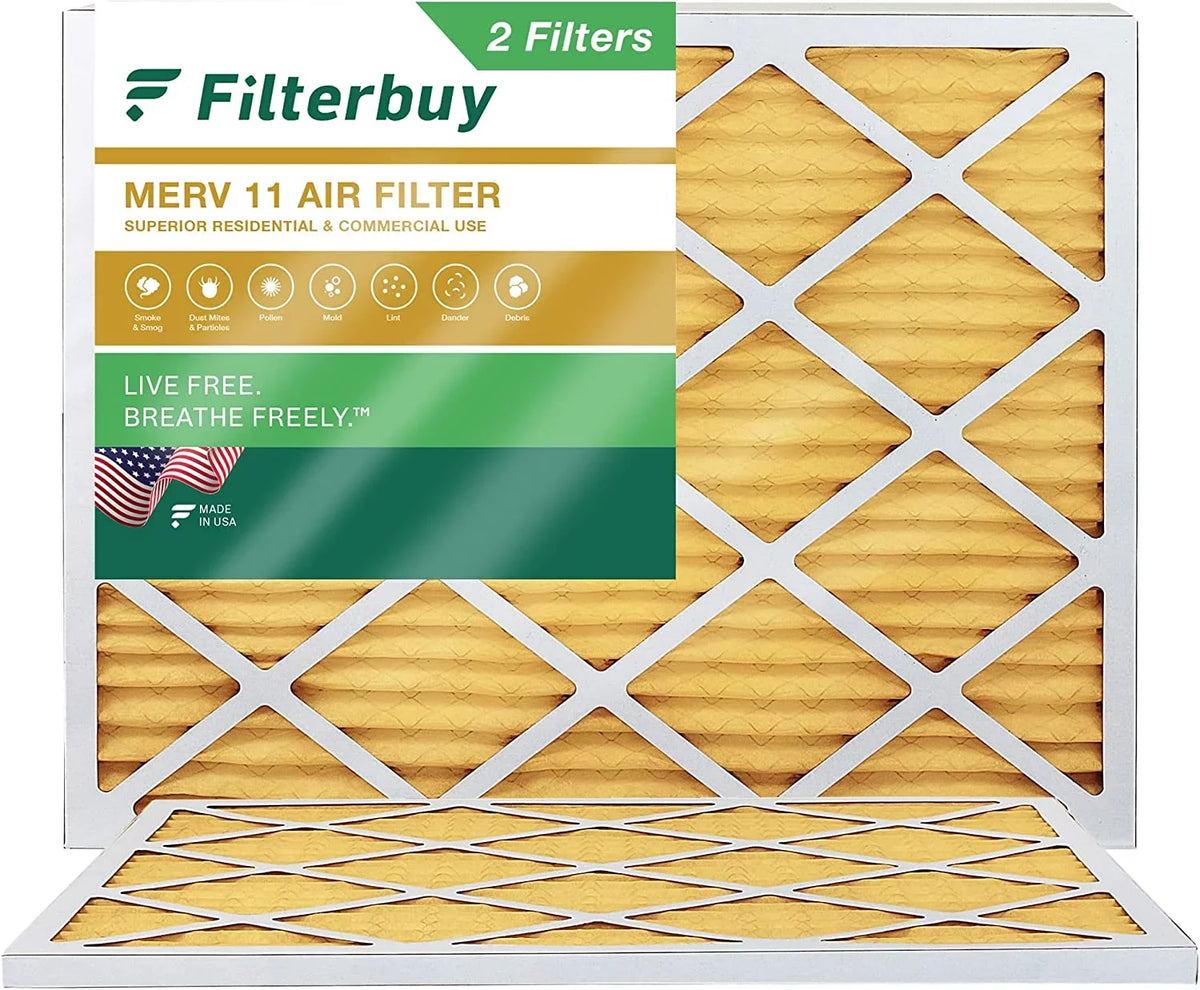 Furnace AC 11 Air MERV Filterbuy Pleated (2-Pack) Filters HVAC 17x21x1