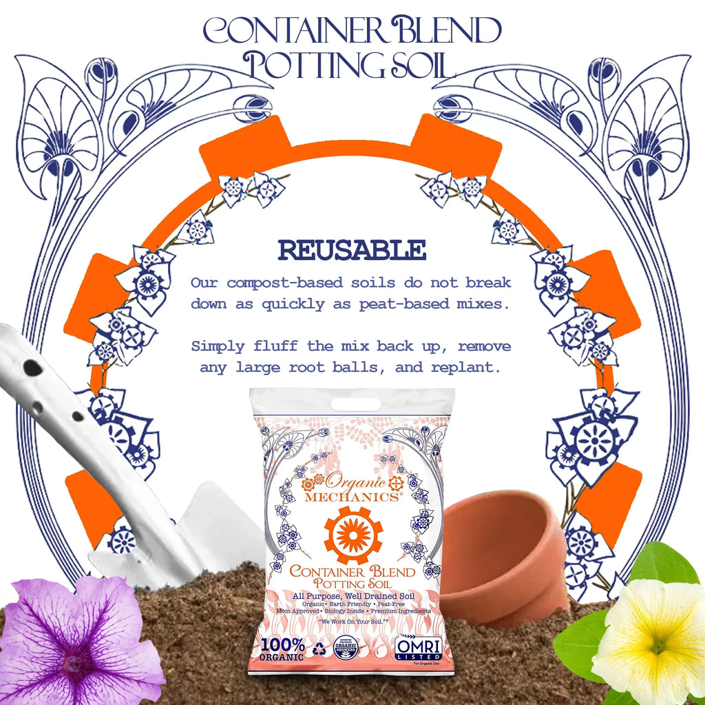 Peat cu Potting 2 Blend Organic All Free Mechanics Container Soil, Purpose ft