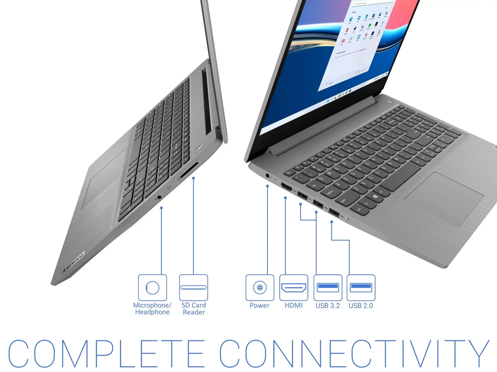 RAM, NVMe Card Laptop, Home IdeaPad Bluetooth, HD Intel Reader, Upto 15.6" Display, Lenovo Wi-Fi, Windows 8GB S SSD, 3 Core 11 i3-1115G4 1TB 4.1GHz, Touch HDMI,