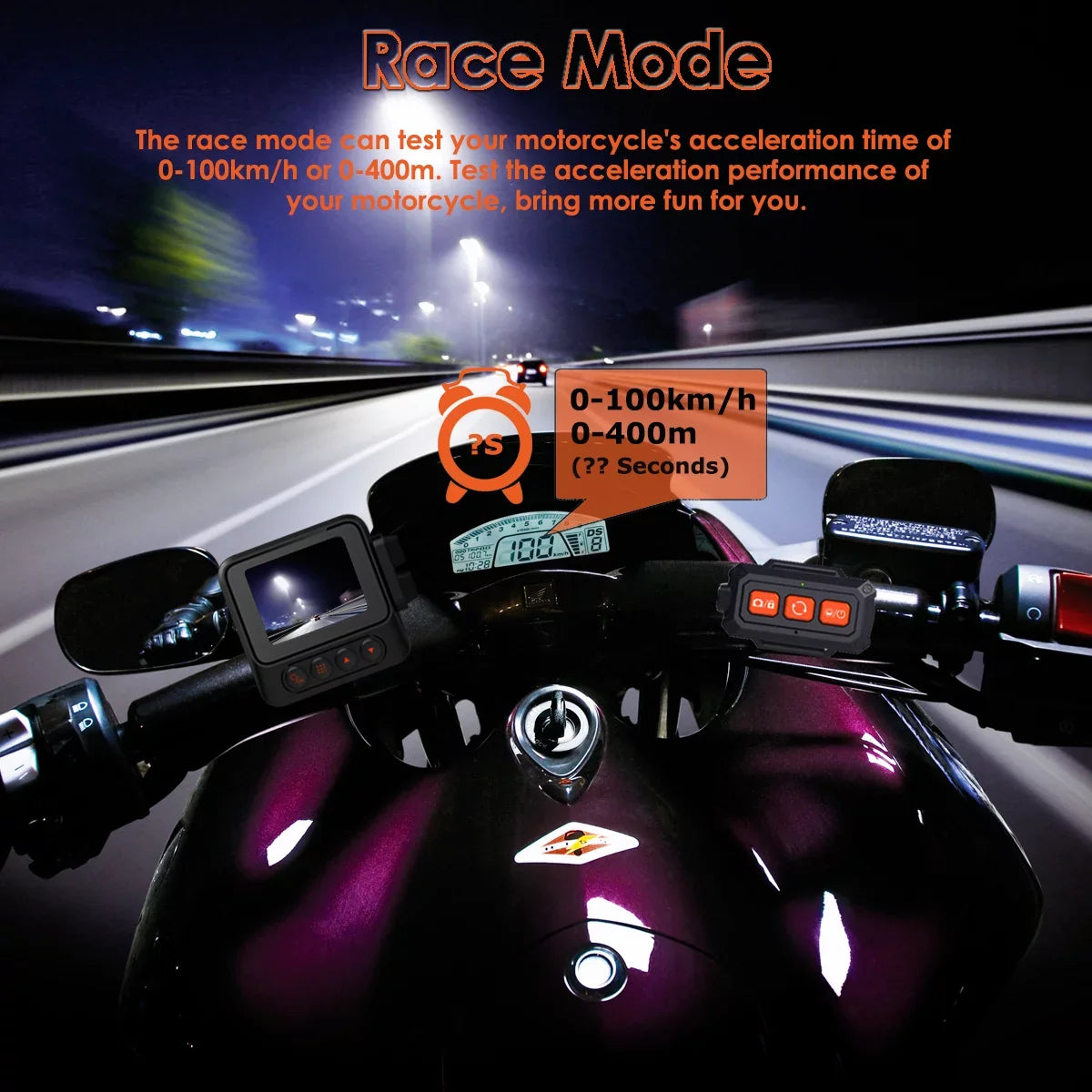 GPS, Wi-Fi, Dash Max Wired ZOMFOM Race 60fps Camera, Cam Wide and Waterproof 256GB LCD Front Angle 30fps/1080P up 150° Mode, All Dual Rear to Motorcycle MD20 2K and Remote, with 2'' EIS