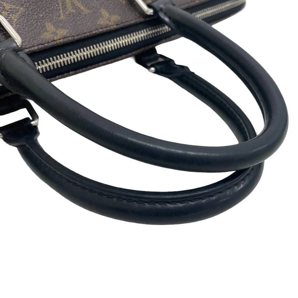 Porte M40868 Brown Pre-Owned Men's Z0006266 (Fair) LOUIS Bag Monogram Document Jour VUITTON