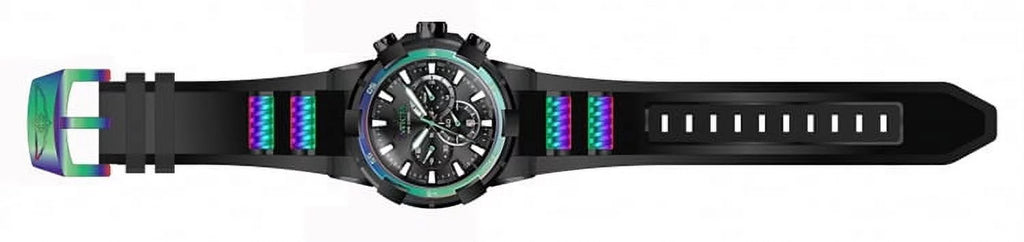 Iridescent Watch & 23691 Black Chronograph Finish Invicta Men's 51mm Aviator