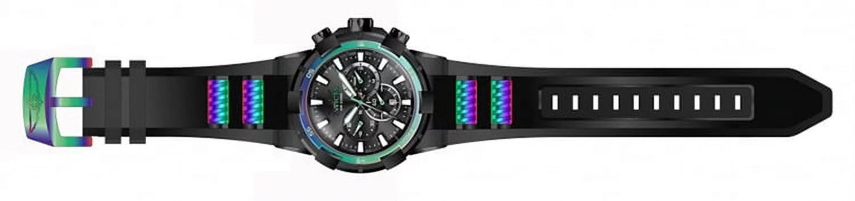 Iridescent Watch & 23691 Black Chronograph Finish Invicta Men's 51mm Aviator