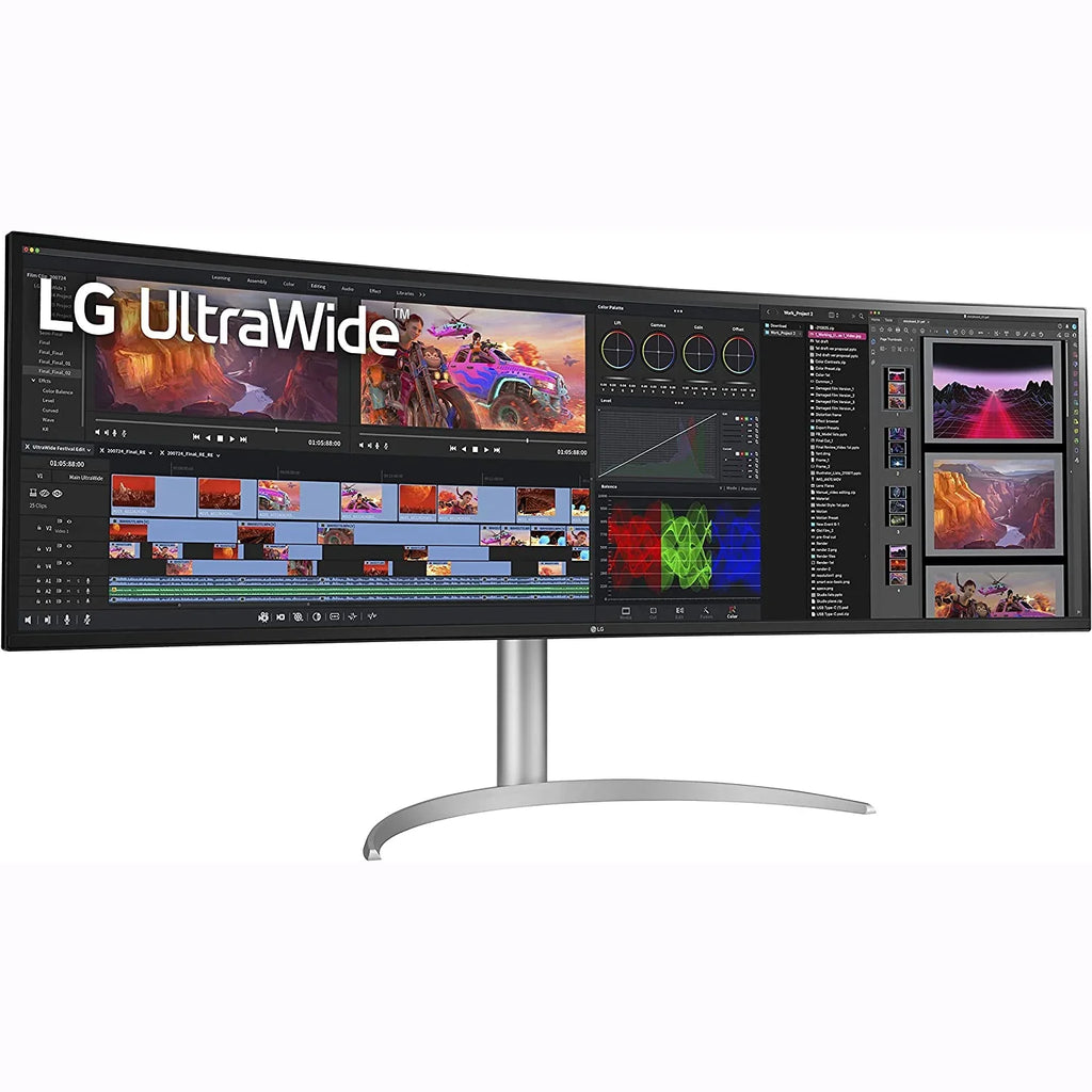 x USB Monitor, Curved AMD (5120 Type-C, Premium 2.1 Pro, 49WQ95C-W Nano 32:9 NVIDIA HDMI Adjustable FreeSync Open & DQHD UltraWide G-SYNC Compatible Tilt/Height/Swivel and 1440) LG IPS Box 49"