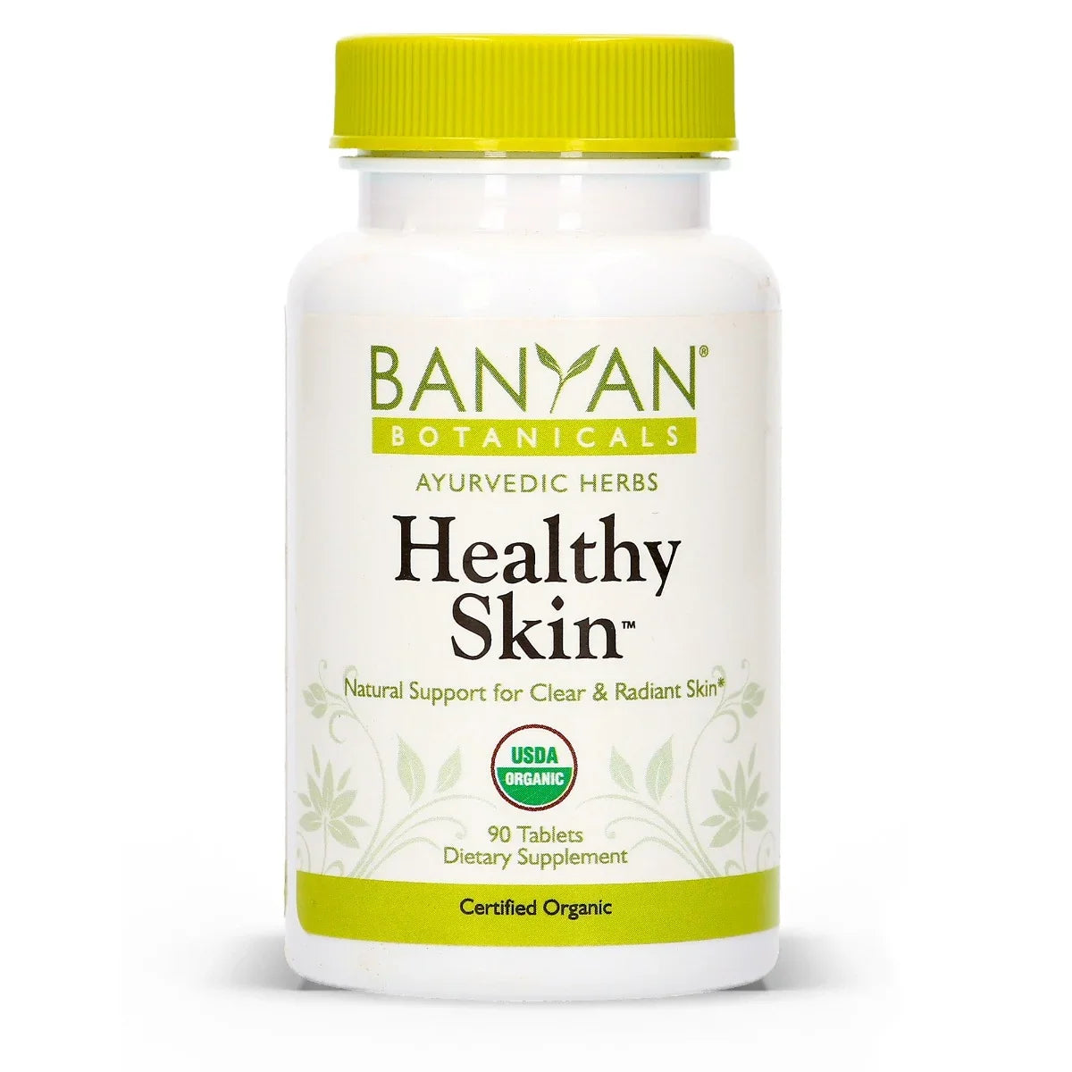 '- Daily Radiant, USDA for Certified Flawless Organic Skin* - Skin 90 Supplement Tablets Botanicals Banyan Healthy -