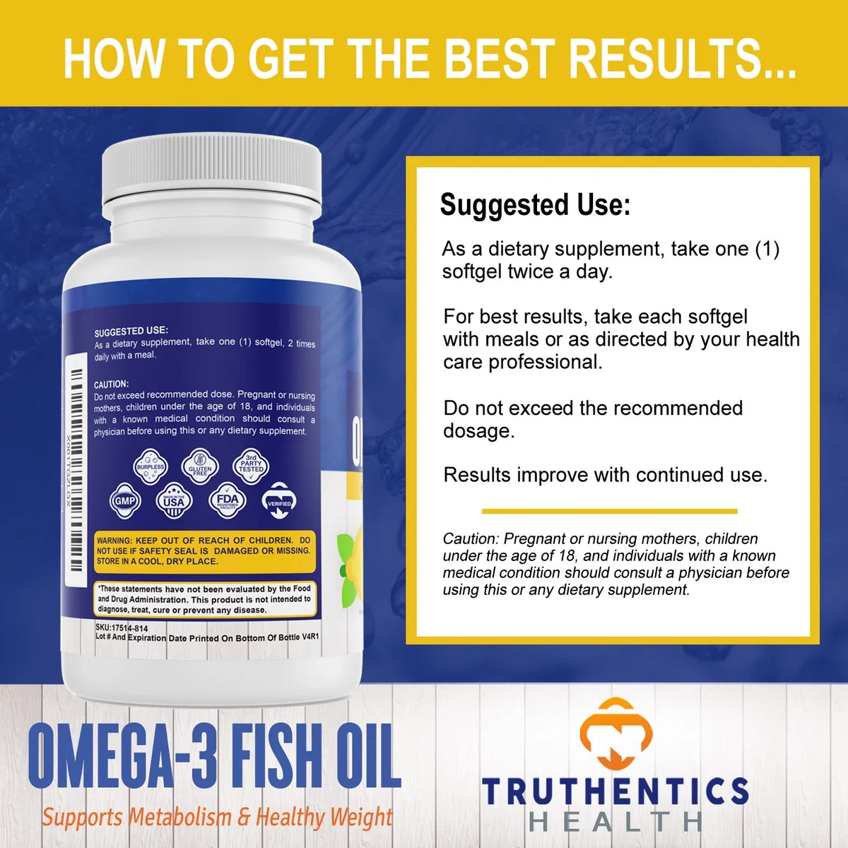 Turmeric - Each Fish Triple 3 Strength Omega Curcumin with Plus Oil Bundle Bioperine Count 60 650mg Truthentics