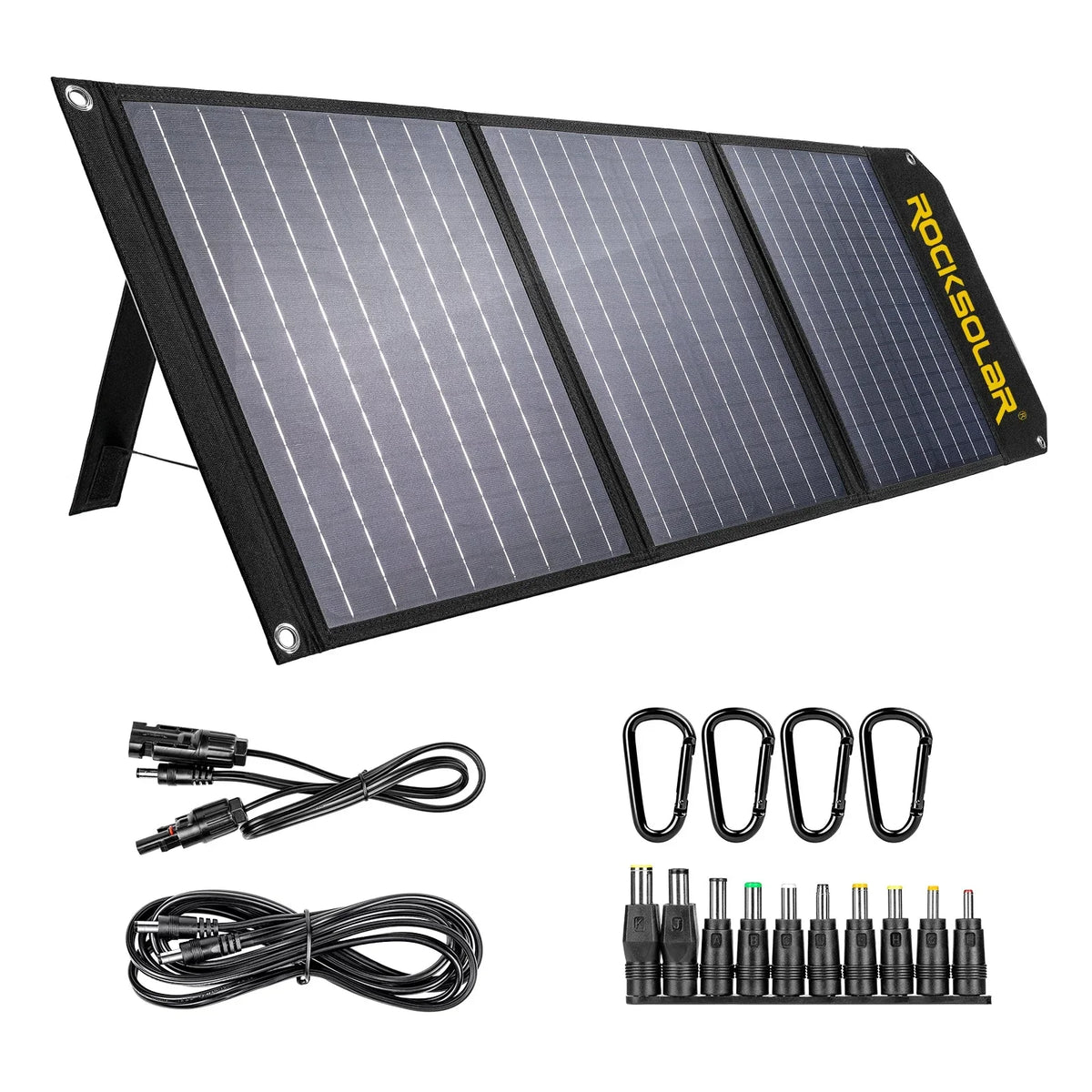 Station Generator with Foldable Portable Panel ROCKSOLAR Utility Power Solar 300W 60W Kit