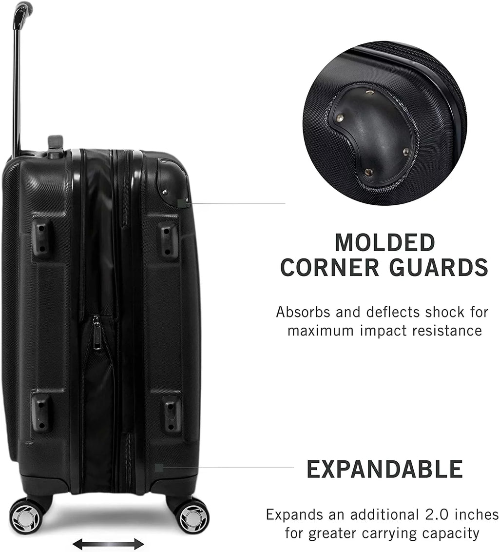 Spinner Set Expandable 8-Wheel Renegade Black Cole Kenneth 3-Piece 3-Piece Suitcase, Black, Set (20"/24"/28") Luggage REACTION Hardside (20"/24"/28") Lightweight