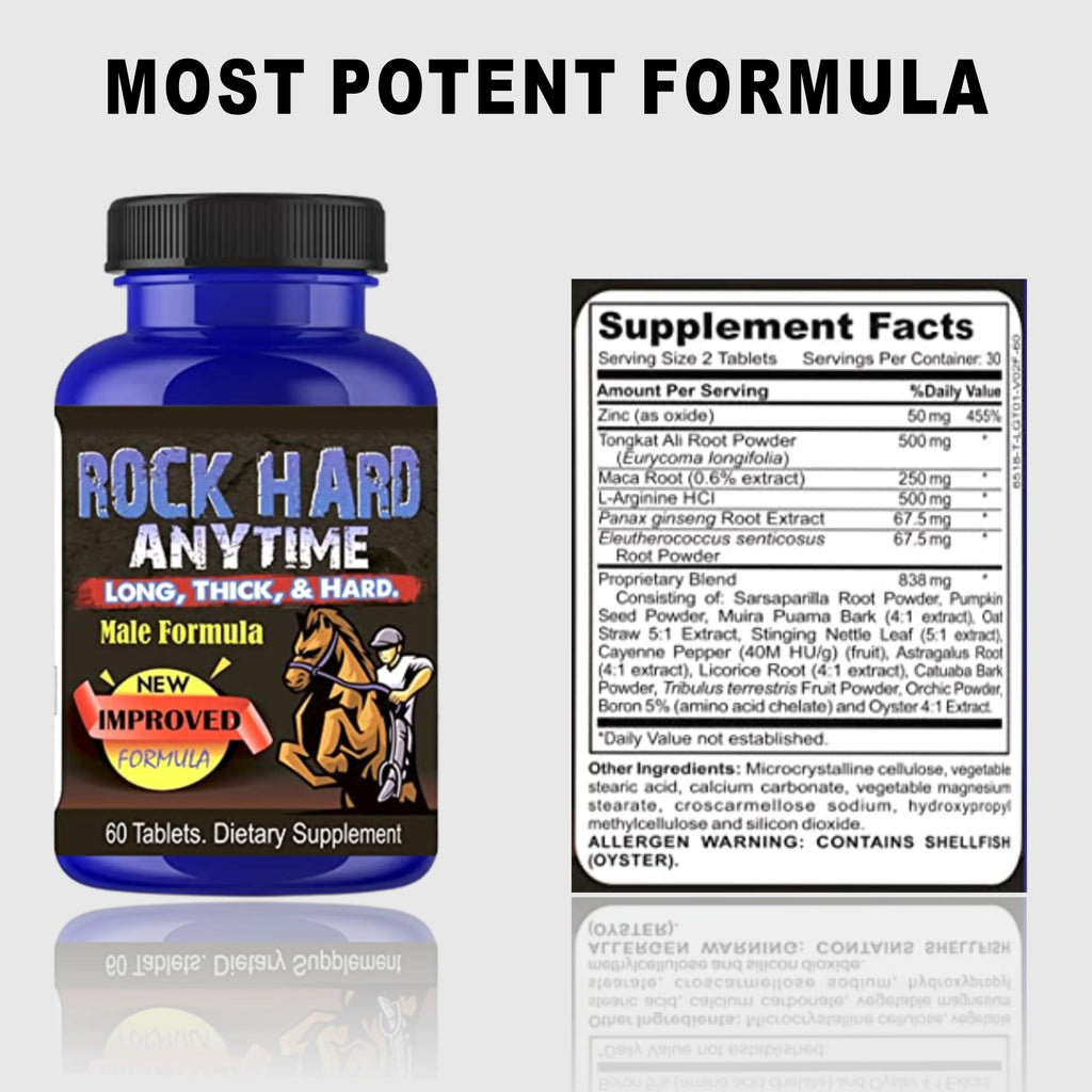 RH Stamina, Boost Pills Testosterone Supplement Energy Strength, Natural Anytime 60