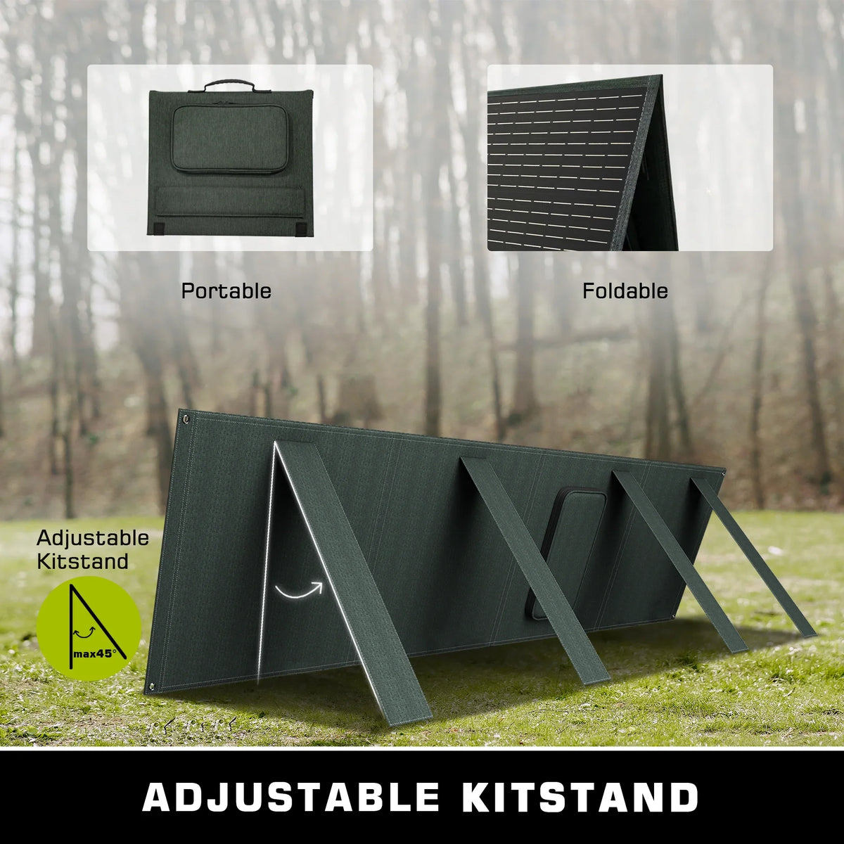 Station for Solar Fast Foldable Portable with for Output Panel Segmart 110W, Power and Trailer PD18W Car Charging Marine Power Devices, Camping Station USB