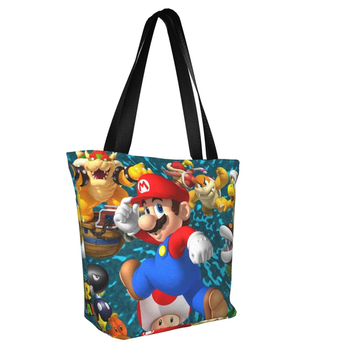 School Land Capacity Women's Business Travel Shoulder Handbag Super For Bag 3D Mario Shopping Beach Large Work Tote