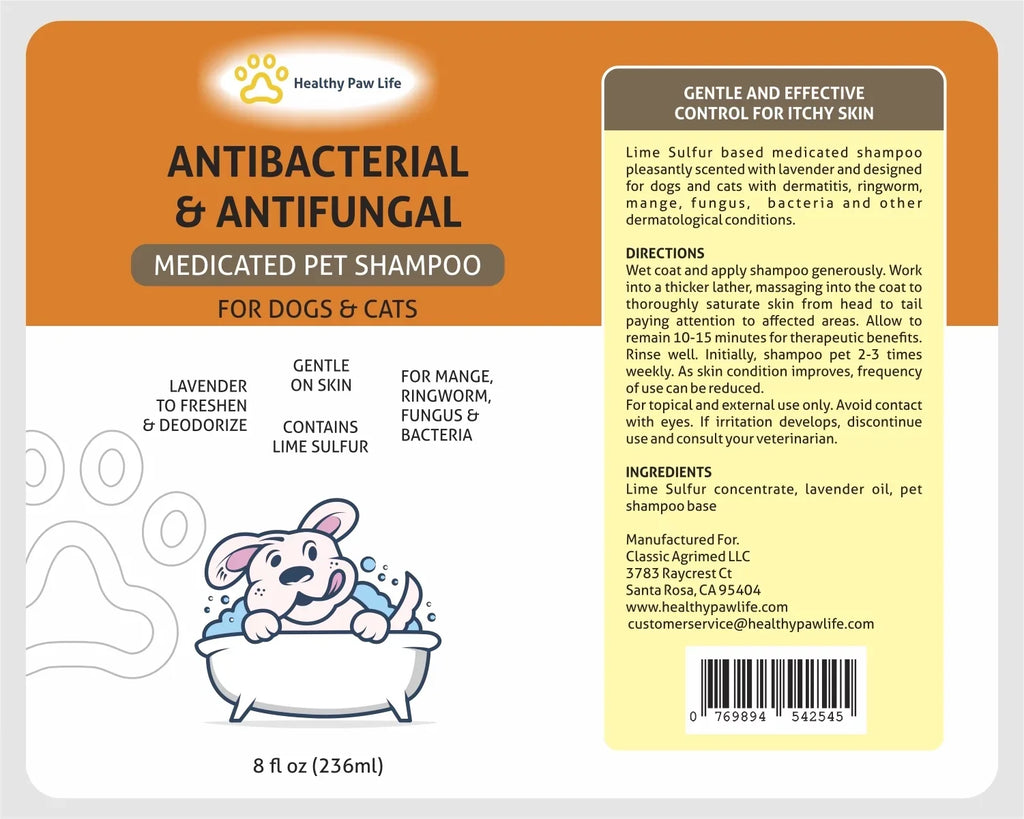 Lime oz) and oz) Sulfur (8 Classic's Sulfur Bundle (2 - Classic's Paw Healthy Lime Shampoo 2 Life Items: Cream