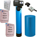 FNPT 64k Water Softener Whole 2 cubic Iron Stainless and Home Pro Connection, Blue AFWFilters 3/4" with Tanks Steel Resin, Foot Fine Mesh