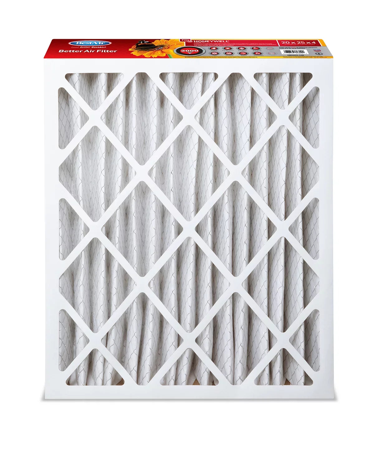 2000 Honeywell MERV Filter Furnace 20x25x4 BestAir HW2025-11R 11 Series