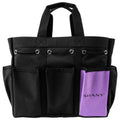 8 with Organizer Pockets Large External Bag â Black SHANY Handbag Beauty Canvas and Travel Tote and Handles Makeup â Two-Tone 2