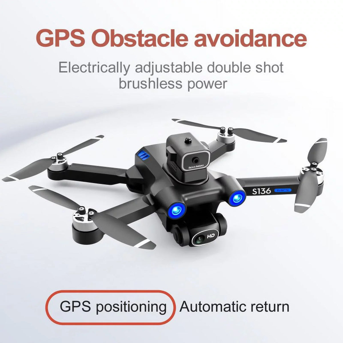 photos adjustment of 4K electric directions, brushless S136 avoid remote aircraft and to high-definition to all obstacles UAV camera in GPS take control aerial