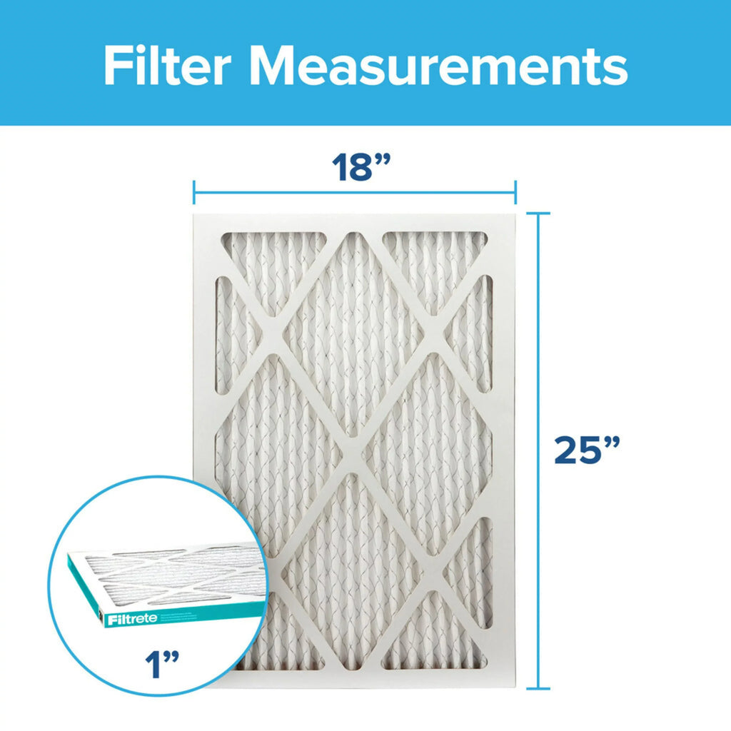 Filters 3M Furnace 4 Filter, 1200 Allergen 11, MERV 18x25x1, MPR, Air Filtrete HVAC Reduction by