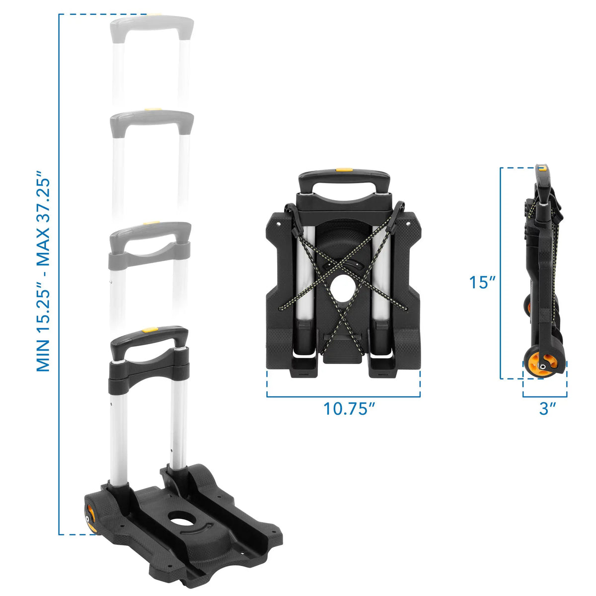 LBS Luggage Mount-It! Premium Folding 77 Cart, Capacity
